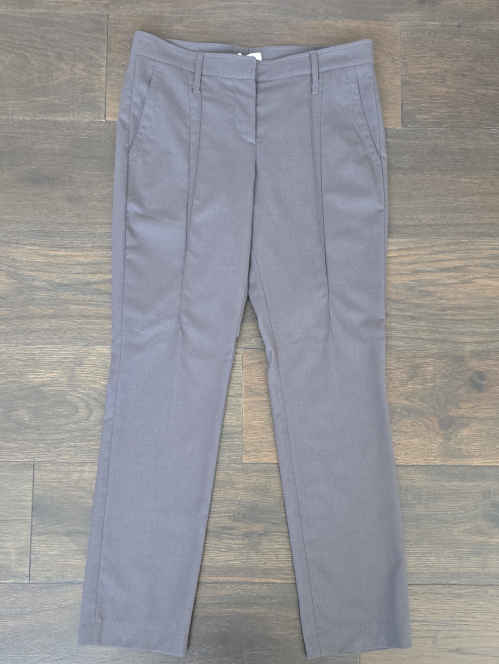 Brunello Cucinelli Straight-Leg Dress Pants in Slate Gray